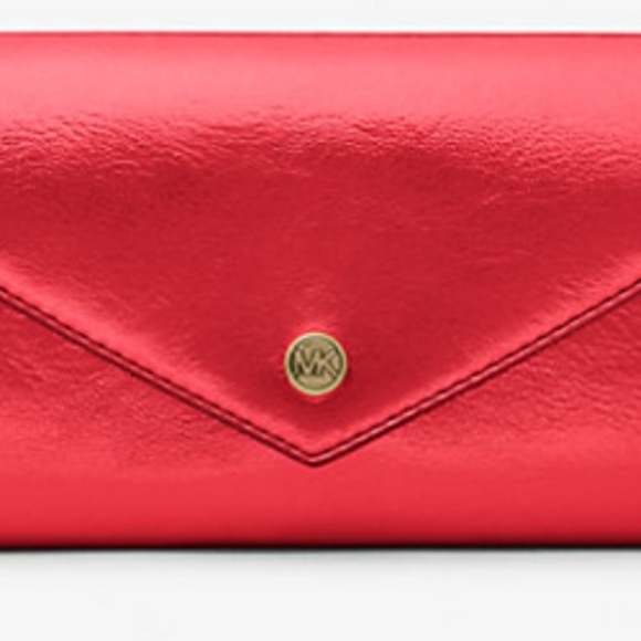 Jet Set Travel Large Patent Envelope WalletColor: CRIMSON red - Picture 1 of 3